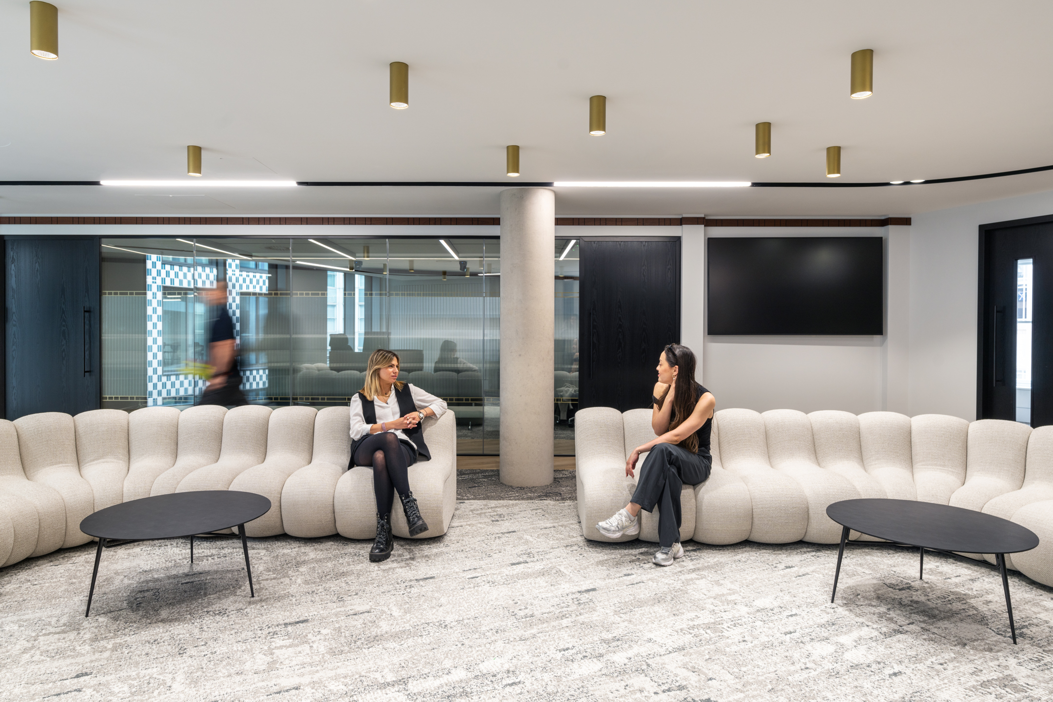 Seplat Energy breakout space with plush seating, creating a relaxed and collaborative atmosphere.